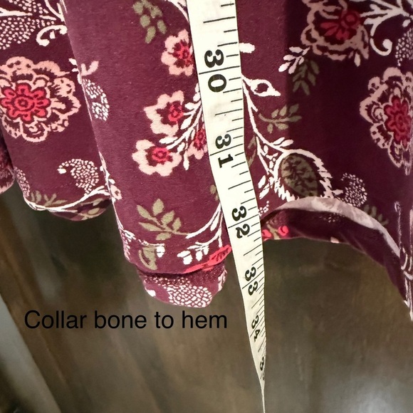 Eye Candy 1x Women’s Burgundy and Pink Floral Dress off-shoulder - Picture 9 of 9